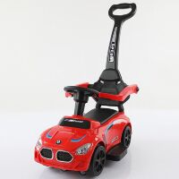 Дитяча каталка-толокар M 5785-3 BMW Машинка з батьківською ручкою, бортики, музика, світло, червоний