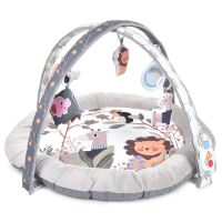 Розвиваючий килимок для малюка EL CAMINO ME 1170 Beige з об'ємними плюшевими бортиками, музика, бежевий.