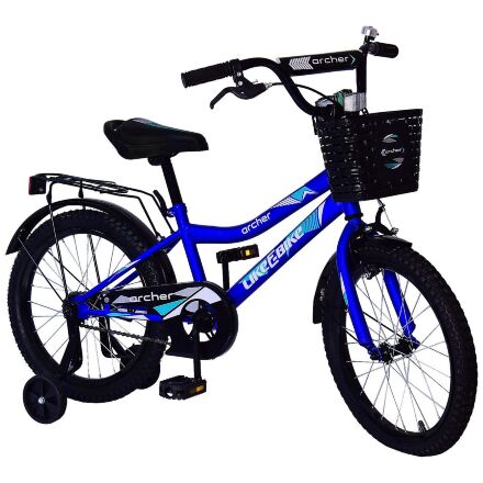 Дитячий двоколісний велосипед Like2bike 211815 Archer з передньої кошиком / колеса 18 дюймів / колір синій