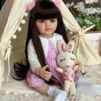 Лялька 55 см ручної роботи велика вінілова Reborn Baby Doll зі справжнім волоссям та реалістичними очима