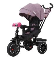 Велосипед коляска дитячий триколісний TILLY CAYMAN з пультом і посиленою рамою T-381/7 Фіолетовий льон