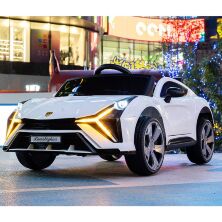 Дитячий одномісний електромобіль M 5859EBLR-1 Lamborghini Sian шкіряне сидіння, 4 мотори, MP3, USB, білий