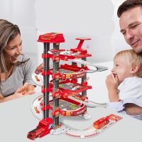 Дитячий великий ігровий паркінг 660-A329 Гараж Парковка "Пожежа частина" з ліфтом, вертольотом та машинками