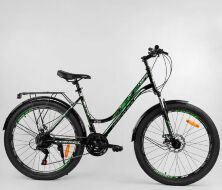 Спортивний велосипед MTB Corso 78922 URBAN колеса 26д / SunRun / 21 швидкість з крилами і багажником