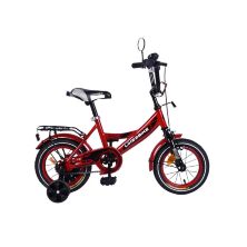Велосипед дитячий двоколісний Like2bike 211203 Sky колеса 12 дюймів з дзвіночком і ручним гальмом / бордовий