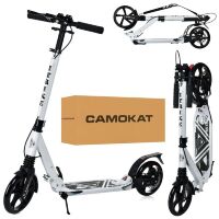 Двоколісний Самокат складаний Для дорослих iTrike SR2-018-11-W1 з ручним дисковим гальмом і замком / білий**