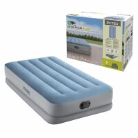 Надувний велюровий матрац-ліжко INTEX 64157 розмір 99-191-36см із вбудованим USB насосом