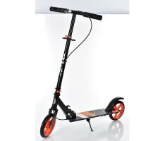 Двоколісний самокат дитячий складаний iTrike SR2-008-BOR з ручним гальмом і підніжкою / чорно-помаранчевий**