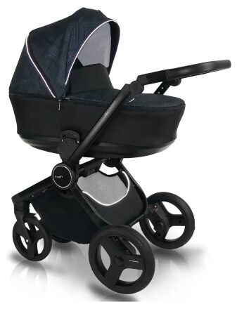 Коляска 2 в 1 Bexa Fresh FR-2 чорний (геометричні візерунки) - чорний прогулянковий блок