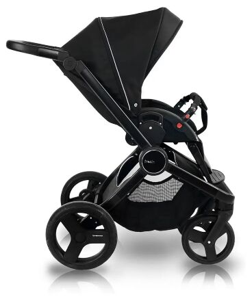 Коляска 2 в 1 Bexa Fresh FR-2 чорний (геометричні візерунки) - чорний прогулянковий блок