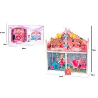 Будиночок для ляльки 66924 2 поверхи, 3 ляльки