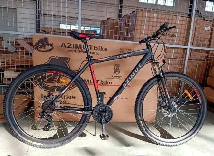 Гірський спортивний дорослий велосипед Azimut Spark GFRD (Азімут Спарк) 26 дюймів рама 20 чорно-червоний