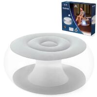 Крісло велюрове BESTWAY 75085 біле з підсвічуванням LED**