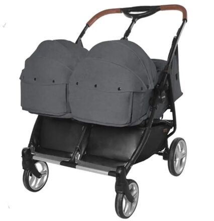 Коляска прогулочная CARRELLO Connect CRL-5502/1 Serious Black для двійні c перенесенням