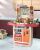 Дитяча Кухня з водою та холодною парою 998A-B 56 аксесуарів, Продукти, прилади, Світлові та Звукові Рожева