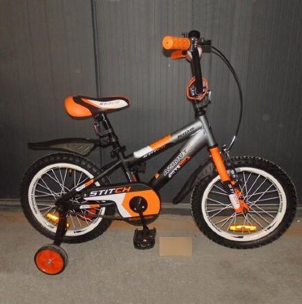 Дитячий двоколісний велосипед Azimut A Stitch 18 дюймів помаранчевий**