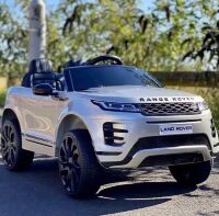 Дитячий двомісний електромобіль Джип M 4418EBLRS-11 Land Rover шкіряне сидіння, MP3, SD, USB / фарбований сірий