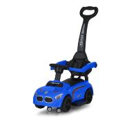 Дитяча каталка-толокар M 5785-4 BMW Машинка з батьківською ручкою, бортики, музика, світло, блакитний