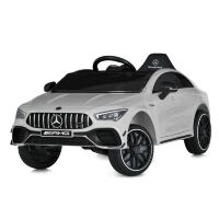 Дитячий одномісний електромобіль M 5851EBLR-1 Мерседес шкіряне сидіння, 4 мотори, MP3, світло, білий