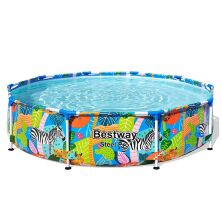 Каркасний круглий басейн BESTWAY 56985 / розмір 305-66см / обсяг 3221л **