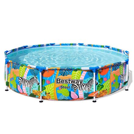 Каркасний круглий басейн BESTWAY 56985 розмір 305-66см об'єм 4062 л