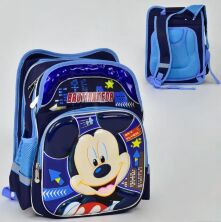 Дитячий Рюкзак шкільний Портфель для хлопчика N 00206 "Міккі Маус" ОРТОПЕДИЧНИЙ / 3D малюнок / синій