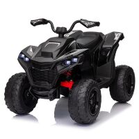 Дитячий електро квадроцикл M 6128EBLR-2(24V) з пультом керування та шкіряним сидінням чорний