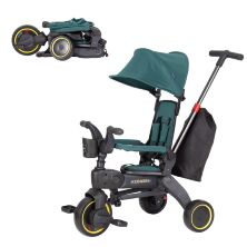 Дитячий триколісний велосипед-коляска TILLY COMBI T-392 GREEN з батьківською ручкою зелений