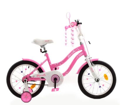 Велосипед дитячий двоколісний PROFI Star XD1891 колеса 18 дюймів світло дзвінок рожевий