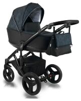 Коляска 2 в 1 Bexa Light FL-2 чорний (геометричні візерунки) - чорний прогулянковий блок