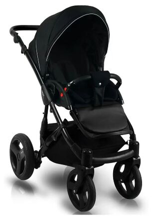 Коляска 2 в 1 Bexa Light FL-2 чорний (геометричні візерунки) - чорний прогулянковий блок