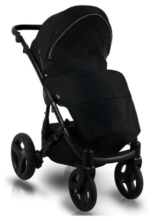 Коляска 2 в 1 Bexa Light FL-2 чорний (геометричні візерунки) - чорний прогулянковий блок