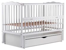 Ліжко Babyroom Веселка маятник, ящик, відкидний пліч DVMYO-3 бук білий