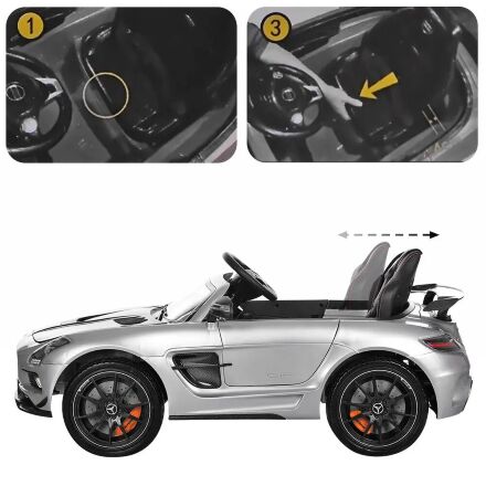 Дитячий електромобіль Mercedes Benz SLS M 2760EBLRS-11-2 срібло