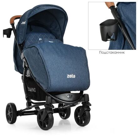 Коляска прогулочная El Camino ME 1011L ZETA Denim Blue синій**