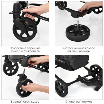 Коляска прогулочная El Camino ME 1011L ZETA Denim Blue синій**