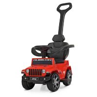 Електромобіль каталка толокар Bambi M 4247EL-3 Jeep з батьківською ручкою червона