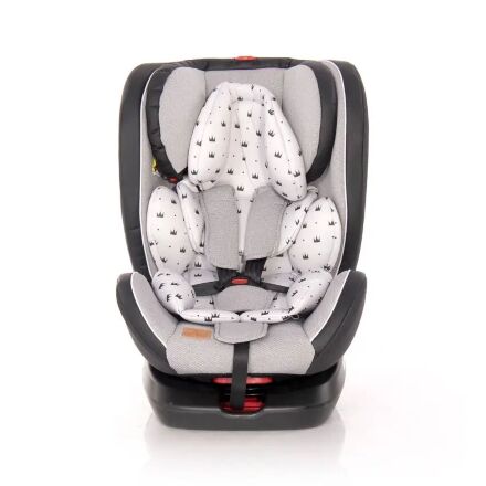 Дитяче автокрісло Lorelli (Bertoni) NEBULA Isofix 0-36 kg Grey Crowns сіре