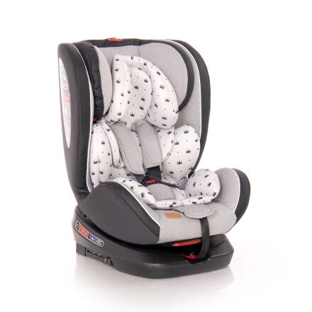 Дитяче автокрісло Lorelli (Bertoni) NEBULA Isofix 0-36 kg Grey Crowns сіре