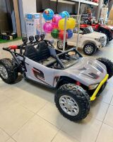 Дитячий двомісний електромобіль Джип JS3168EBLR-11(24V) Баггі шкіряне сидіння, USB, MP3 / сірий