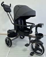 Дитячий триколісний велосипед-коляска TURBOTRIKE MT 1003-2 поворотне сидіння, складне кермо, графітовий
