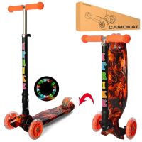 Самокат дитячий складаний iTrike JR 3-003-1-B MAXI 8 кольорів принт