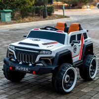 Дитячий двомісний електромобіль Джип M 5802EBLR-1 Машина Polaris шкіряне сидіння, 4 мотори, MP3, USB, білий