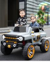 Дитячий електромобіль M 5821EBLR-11(24V) Jeep чотири мотори, повний привід, MP3, TF, USB, шкіряне сидіння, сірий