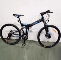 Велосипед спортивний складаний двох-підвісний гірський Crosser Dream 26 / колеса 26д / колір чорно-синій Велосипед спортивний складаний двох-підвісний гірський Crosser Dream 26 / колеса 26д / колір чорно-синій