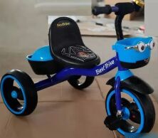 Дитячий триколісний велосипед Best Trike 32102 на піно колесах EVA зі світлом і звуком / колір синій