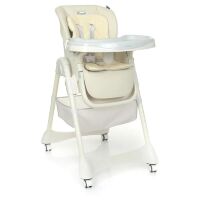 Класичний стільчик для годування EL CAMINO ME 1086 DESSERT Gray сидіння з екошкіри / сірий **