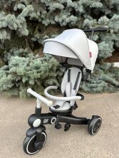 Велосипед триколісний трансформер Best Trike BS-12-411 з батьківською ручкою, рама нейлон сірий