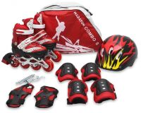 Набір Maraton Combo S (28-33) розсувні дитячі ролики з комплектом захисту фіолетові