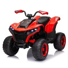 Дитячий електро квадроцикл M 6128EBLR-3(24V) з пультом керування та шкіряним сидінням червоний